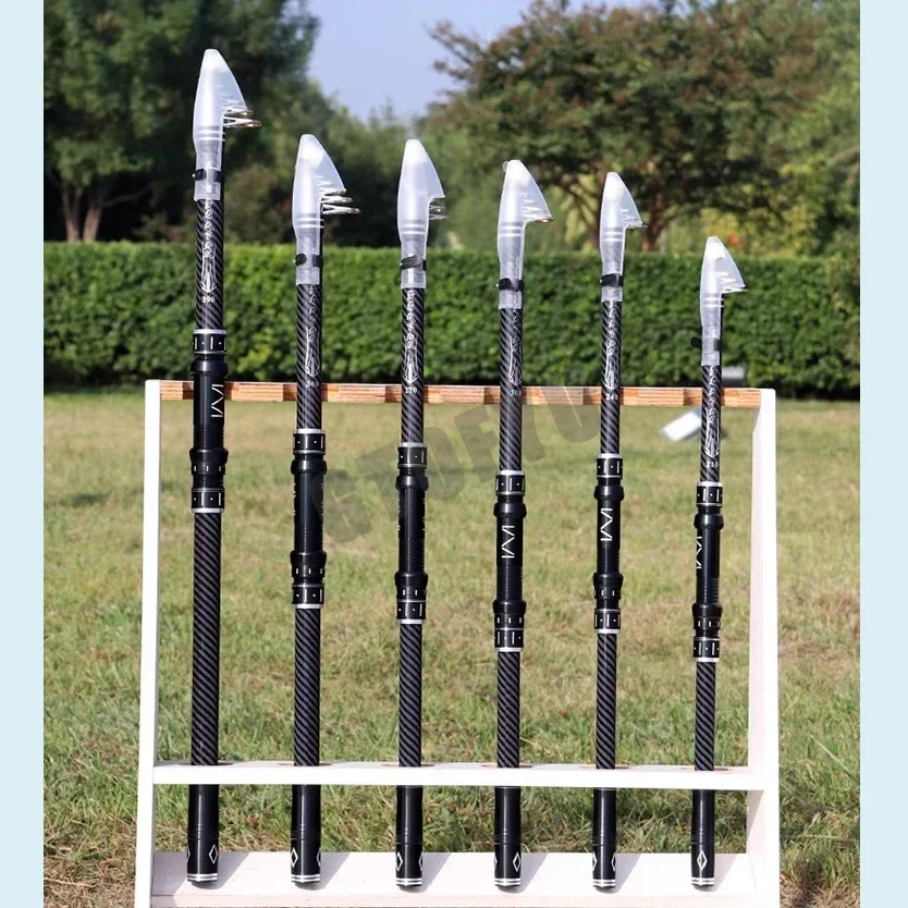 Telescopic Fishing Rod Carbon Travel Surf Rod Spinning Power Beach River Distance Throwing Fishing fishing rod
