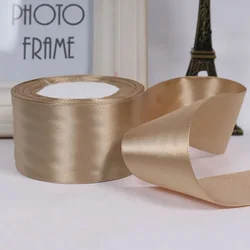 Multi - Colored Satin Ribbon for DIY Crafts and Sewing Projects (Khaki)