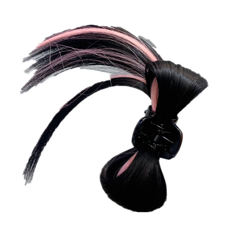 Synthetic Fake Hair Extension Straight with Claw shuttlecock head Hairpiece For Girl Women Chignons