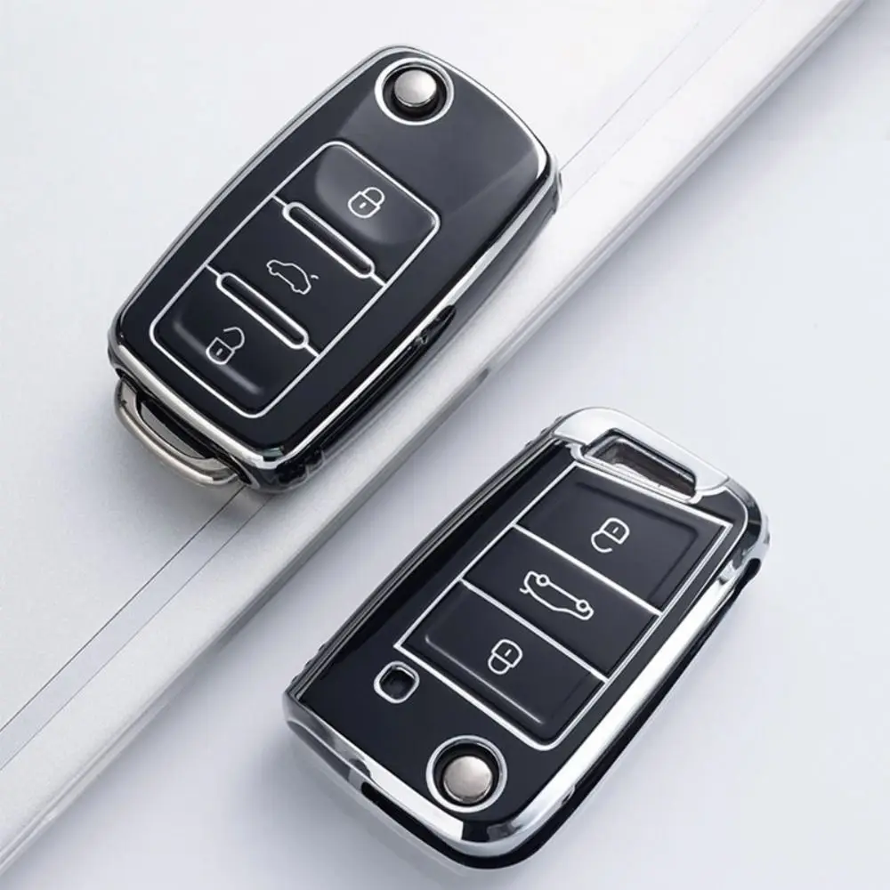 Full Cover Car Key Case Key Protector Holder Key Case Cover Per Vw Volkswagen/Polo/Tiguan/Passat B5 B6 B7/Golf 7 Mk/Jetta