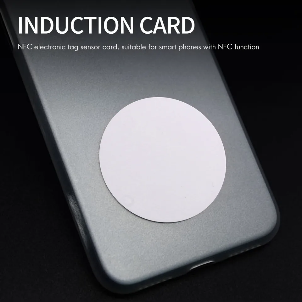 NFC 코인 태그 키 13.56MHz NTAG 215 범용 라벨 RFID 초경량 태그 라벨 휴대폰용, 10 개-Freehip.co.kr