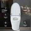 Smart Toilet Bidet Combo with Self-Cleaning Nozzle,Upmarket Compact Dual Flush Toilet 1/1.28 GPF,Tank less toilet with Foot 5