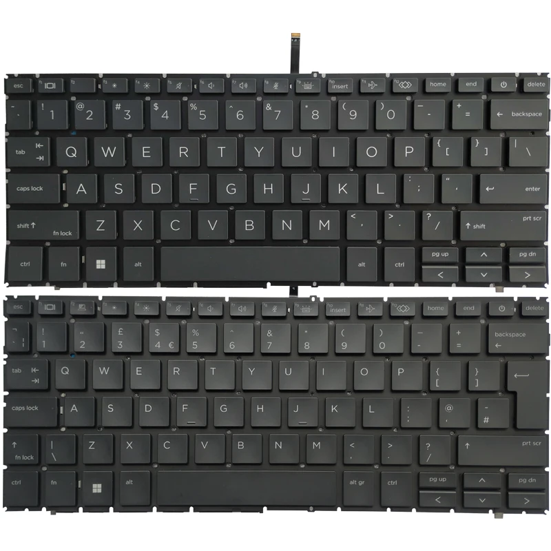 Teclado Portátil com Luz de Fundo para hp Elitebook Russo Eua Reino Unido Francês Latim Espanhol 840 g9 845 g9 1040 Novo