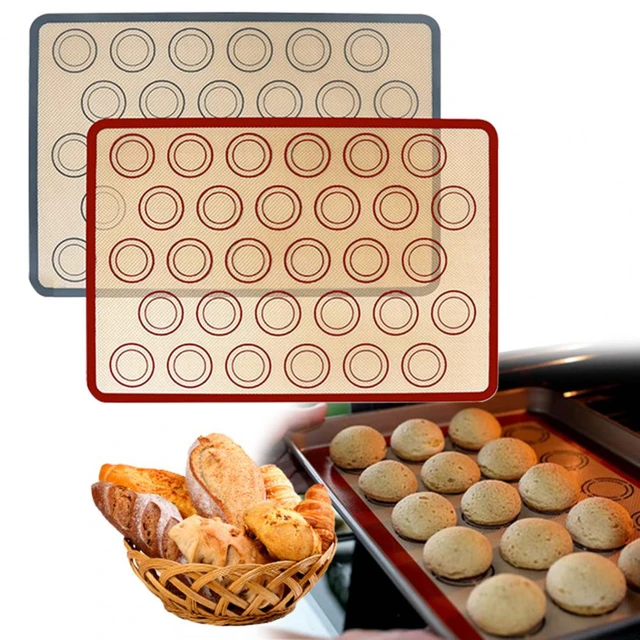Silicone Macaron Baking Pastry Sheet  Baking Liner Macaron Silicone Mat -  2 Pcs - Aliexpress