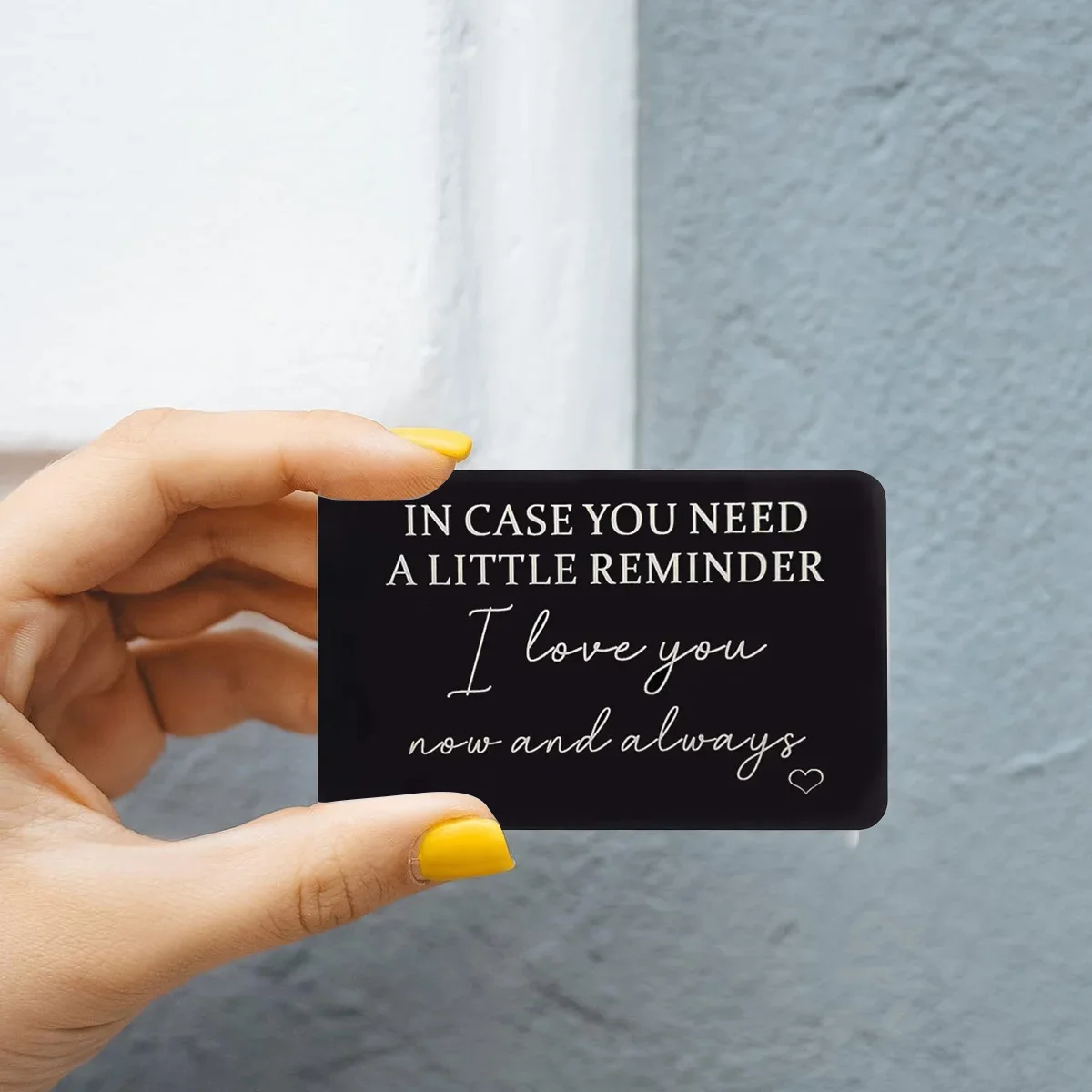 Aluminum alloy engraved Purse Card Gift For Boyfriend Husband engraved wallet cards