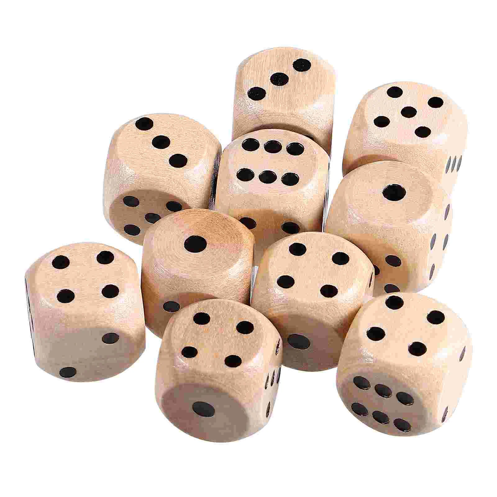 10Pcs Six Sided Square Opaque 10Mm D6 Dice Portable Table Games Tool HK 