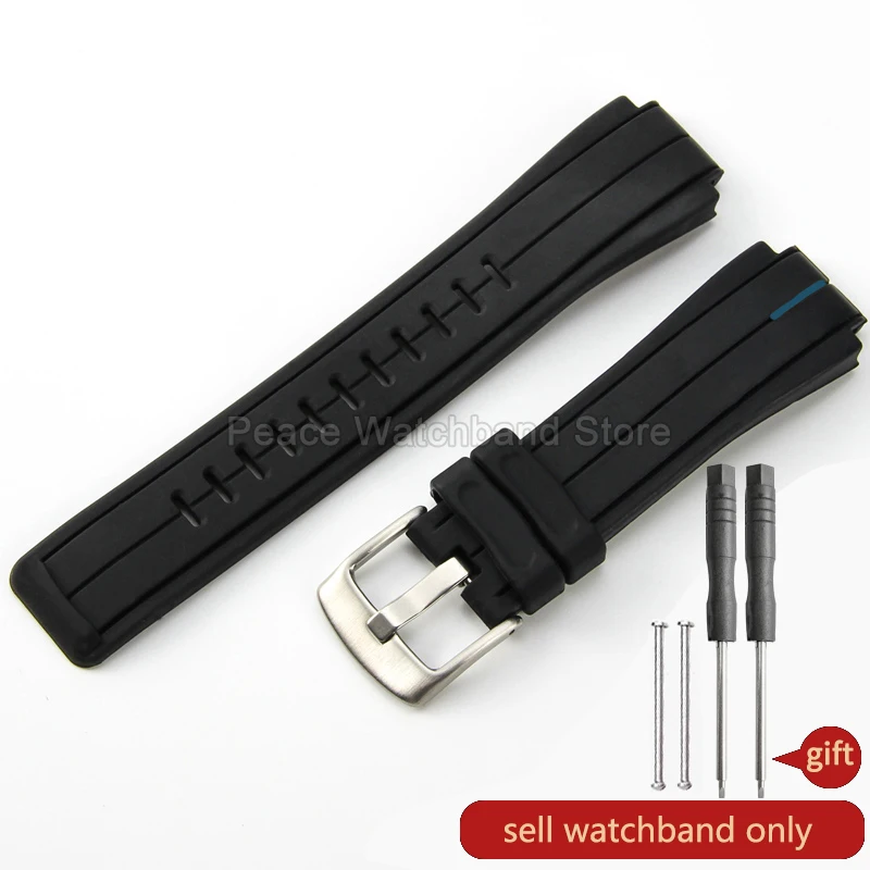 Colorfast Smooth-Textured Silicone Watchband with Convex Interface