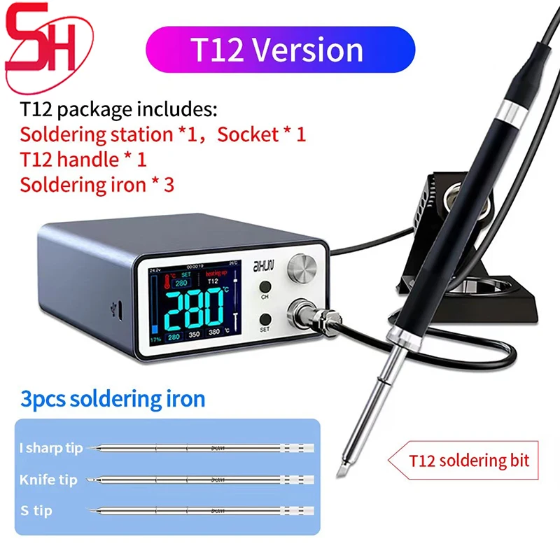 

JCID Aixun T3A T3B Intelligent Welding Station With Soldering Iron T245 T210 T115 Handle Welding Tips for Phone BGA Repair Tools