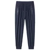 Plus Size 7XL 8XL 9XL Summer Ice Silk Sweatpants Men's High Elastic Gym Joggers Running Quick Drying Sports Pants Men Trousers 2