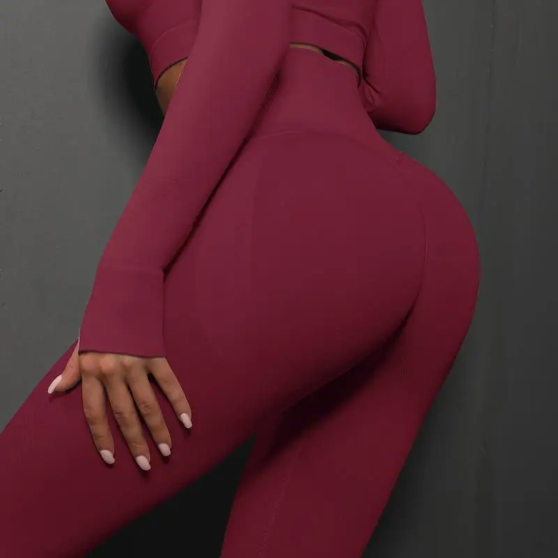 Women Seamless Yoga Pants Quick Drying Sports Leggings High Waist Gym Fitness Tights Workout Booty Scrunch Butt Pants