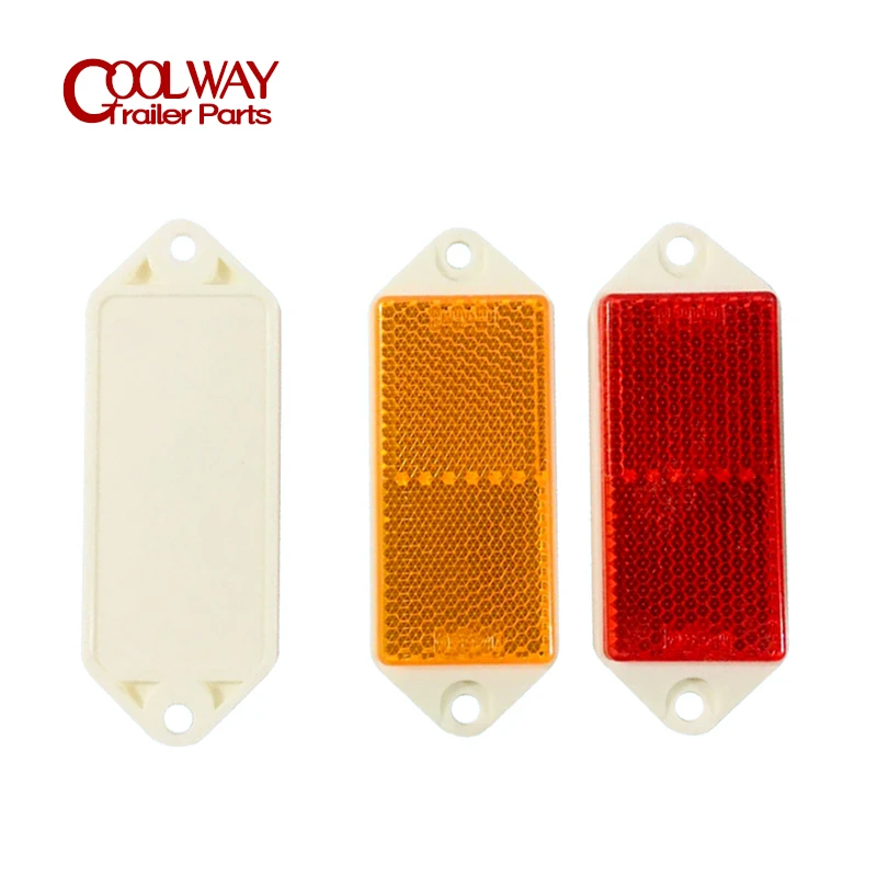 4 PCS Amber or Red Trailer Truck Caravan Reflector Tape E4 Approved Accessories Parts