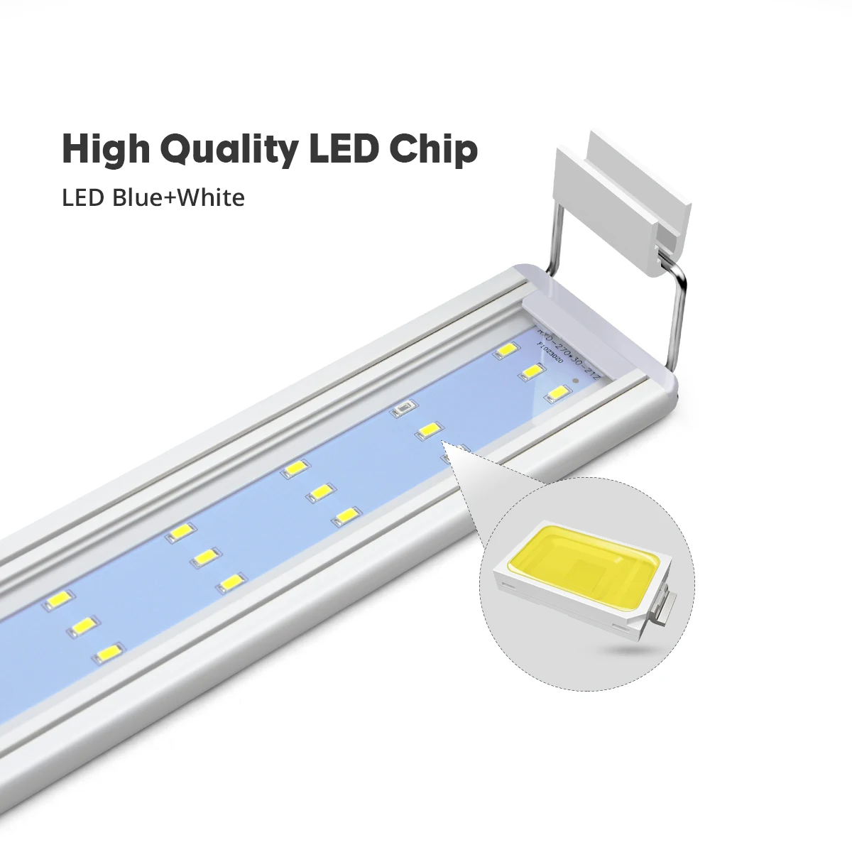 Aquarium led light Super Slim Fish Tank Aquatic Plant Grow Lighting Waterproof Bright Clip Lamp Blue LED 18-72cm for Plants 220V