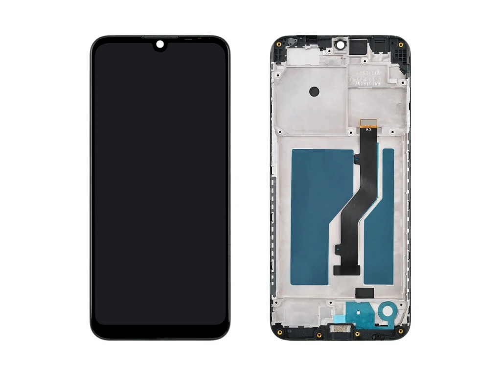 Дисплей (экран) в сборе с тачскрином для ZTE Blade A7 (2020) рамкой черный | Мобильные