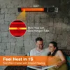 Small Outdoor Heater for Patio, 1500W IP65 Electric Infrared Heater with Low Glare Schott Glass, 9 Heating Levels 1