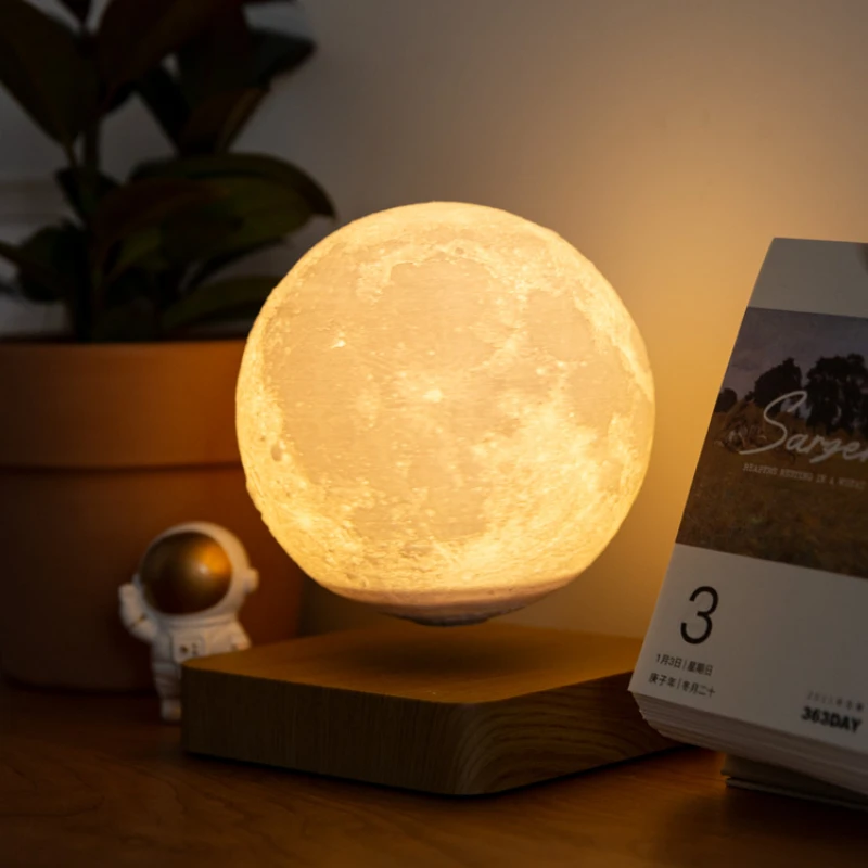 

Настольная лампа maglevu Moon Saturn, прикроватная лампа Moon, креативная интеллектуальная роскошная атмосфера онлайн-знаменитости