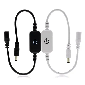 LED 스트립 터치 조광기 밝기 제어 LED 조광기 스위치, 1 키 조광기, 12V-24V 조명 스위치 조정