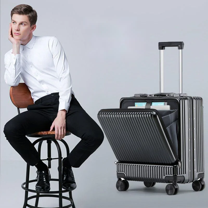 

Carry On Suitcase Women 20 Inch Rolling Luggage Password Box Men Business Suitcase Portable Universal Wheel Rolling Luggage Bag