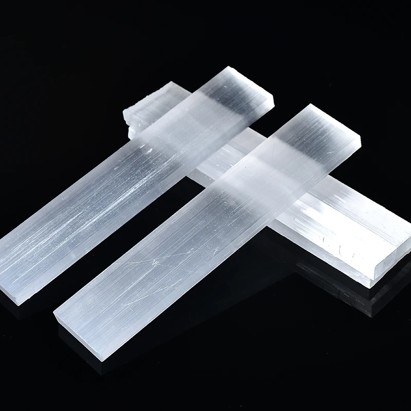 1PC Natural Selenite Quartz Crystal Wand Rough Raw Mineral Stick Unpolished Reiki Healing Raw Crystals Health Energy Stone Gifts 3