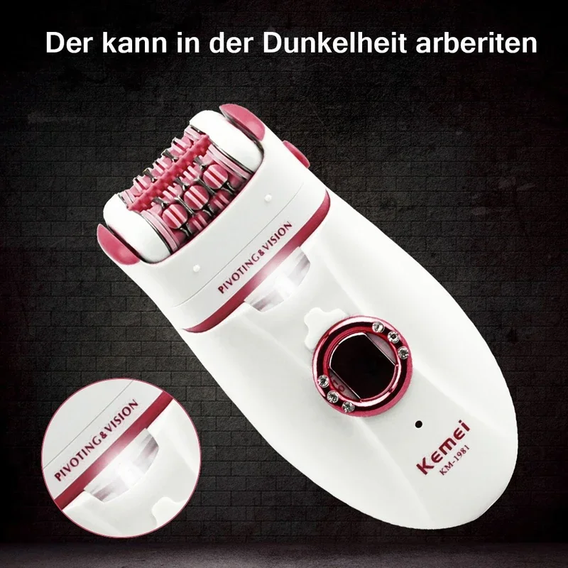 Elektrischer 3-in-1 Damenepilierer Und Rasierer Für Körper Gesicht_voghion.com