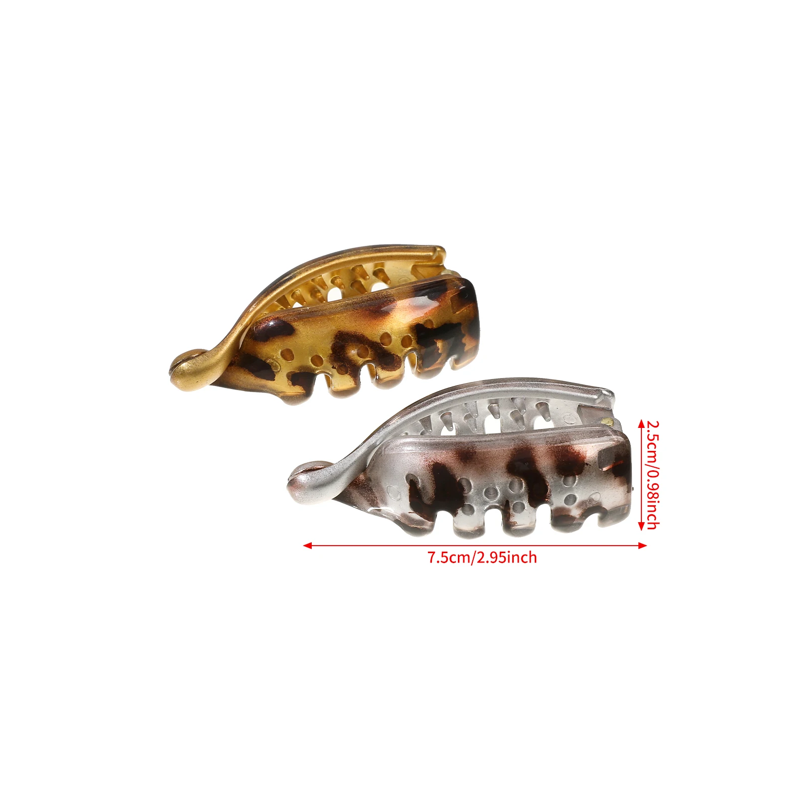 1pc Leopard Ponytail Clip Banana Hair Clips Simple Non-Slip Hairpins for Women Girls Bath Ponytail Holder Headwear Barrettes