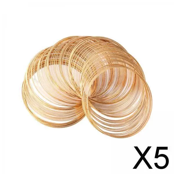 

5X Memory Wire for Jewelry Making Beading Wire for Bangle Handmade Gold