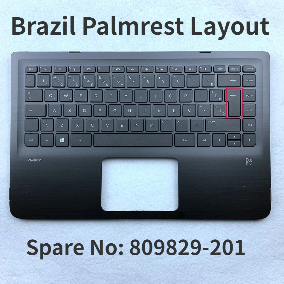 Teclado para Notebook hp Pavilion Brasil Palmrest br Layout X360 13-s000 13-s S020nr S067nr 809829201