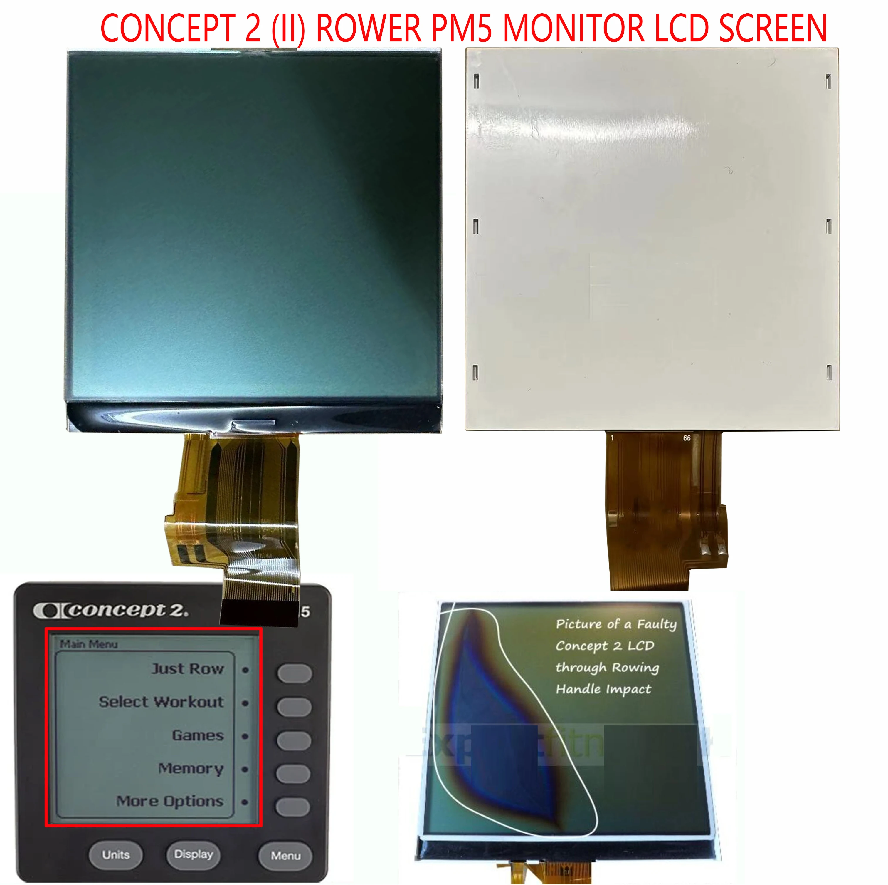 2 (ii) remador pm5 monitor de tela lcd