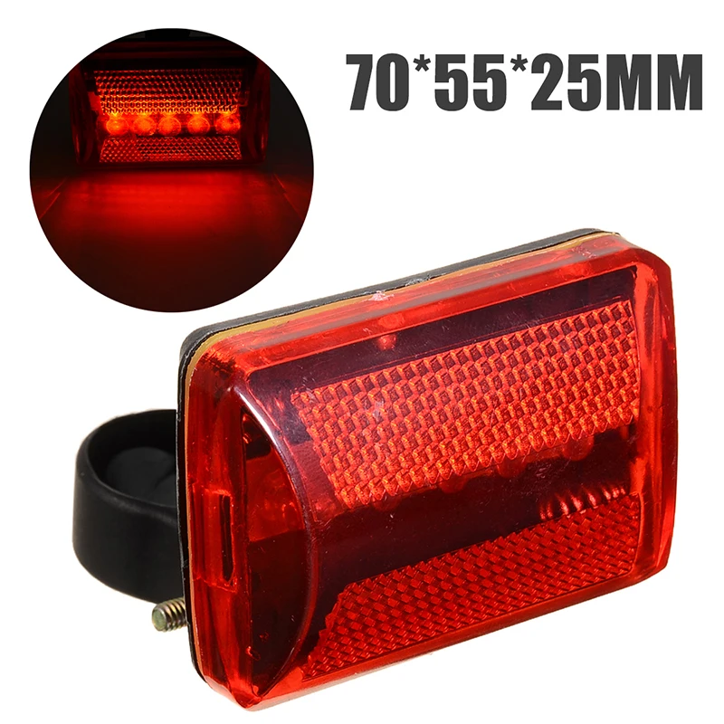 

Portable Bicycle Rear Lamp Waterproof Red Warning Lamp 5LED Bike Rear Light With Buckle Power By AA Battery Cycling Accessories