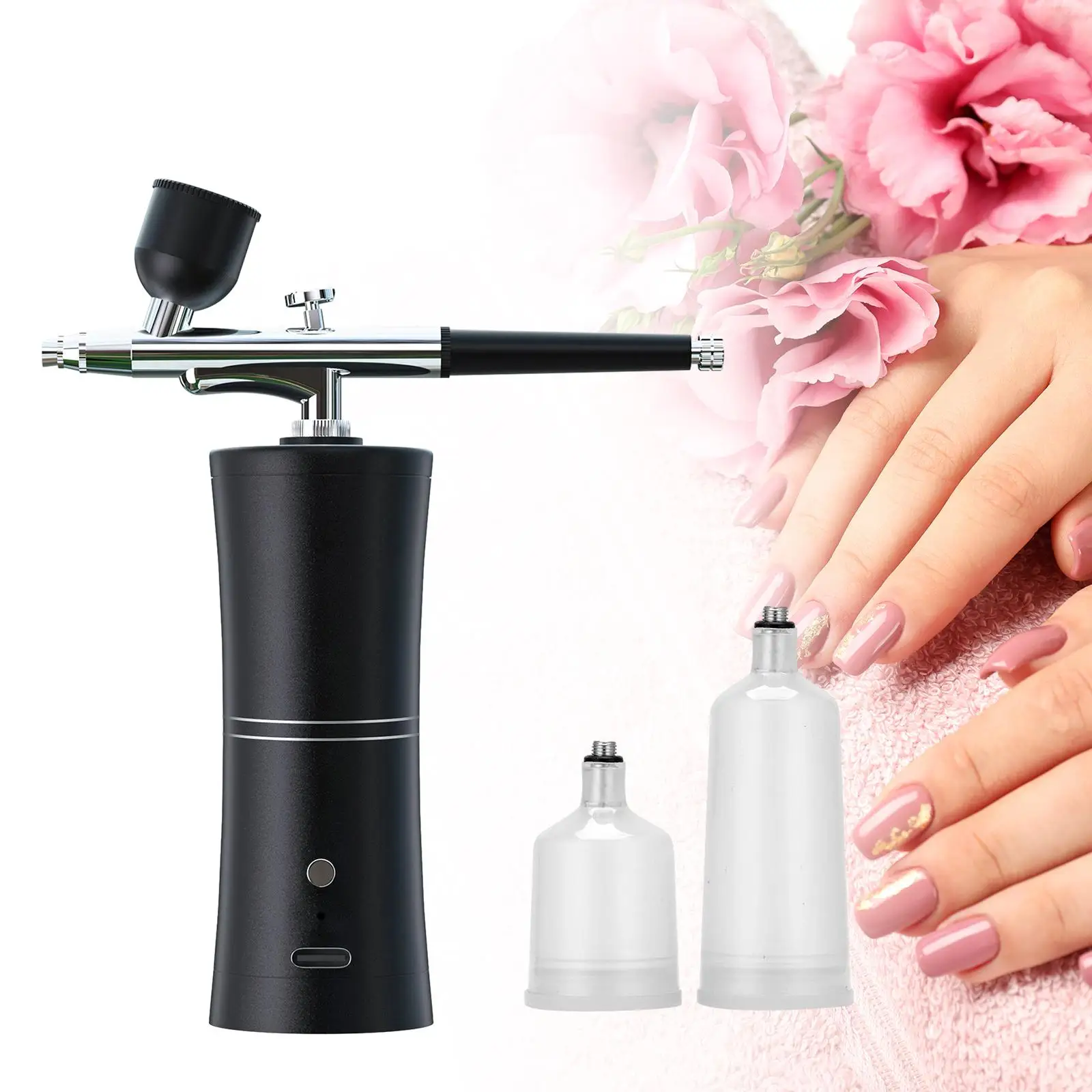 Airbrush Paint Sprayer Kit with Compressor for Manicure Makeup Model Painting Portable USB Rechargeable Airbrush