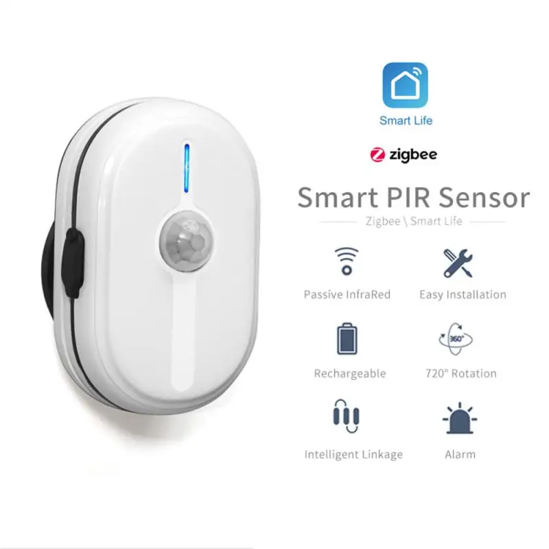 

Zigbee3.0 Pir Motion Sensor Dc 5v1a Wide Angle Projection Anti-theft Alarm Infrared Sensing Intelligent Linkage Infrared Sensor