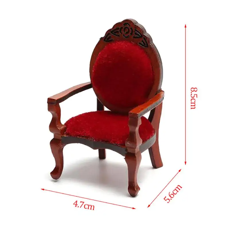 1Pcs 1/12 Dollhouse Mini Sofa Stool Chair Pillow Furniture for Dollhouse Decor 2