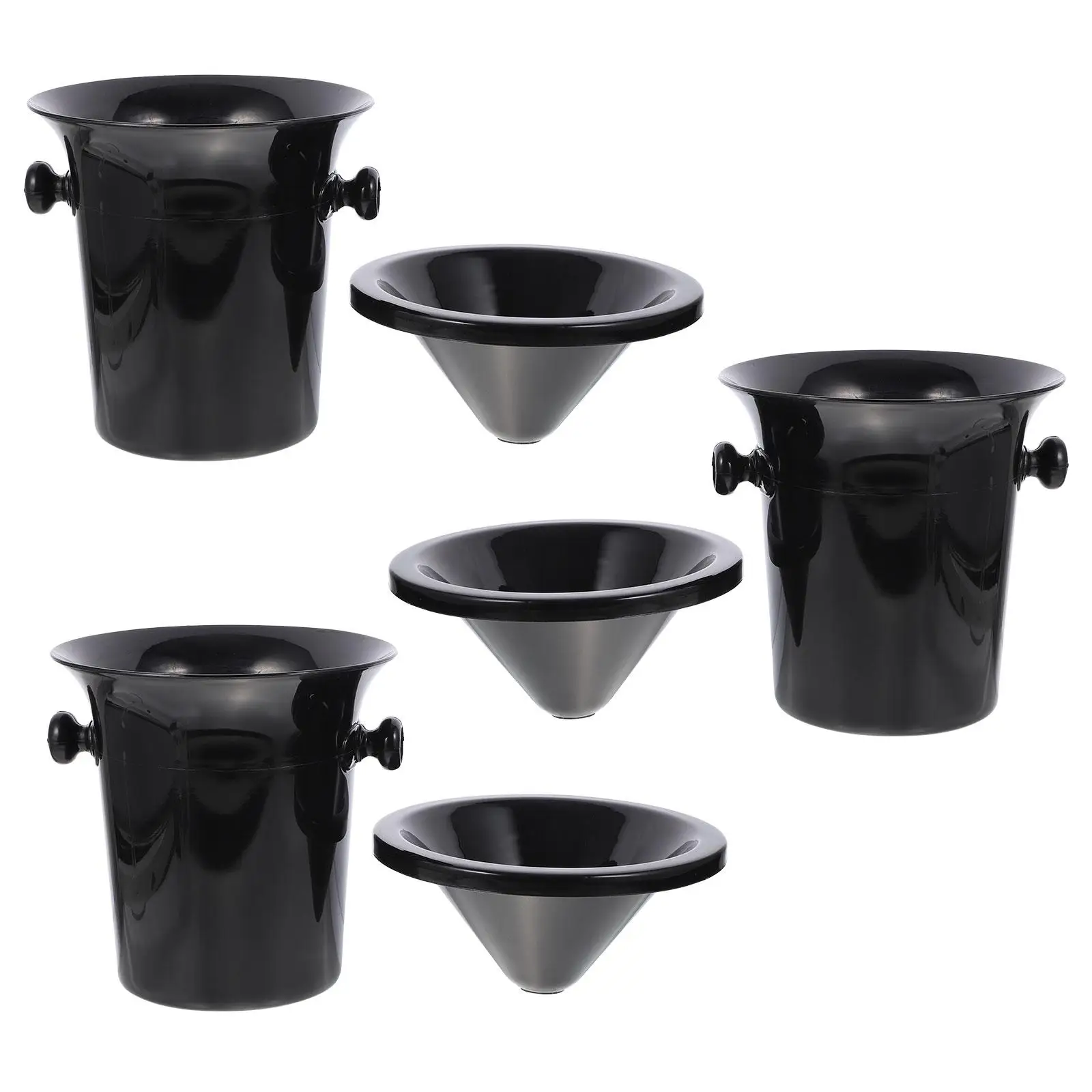 3 Pcs Bottle Spit Barrel Wine Bucket Double Ears Spittoon Dump Buckets for Tasting