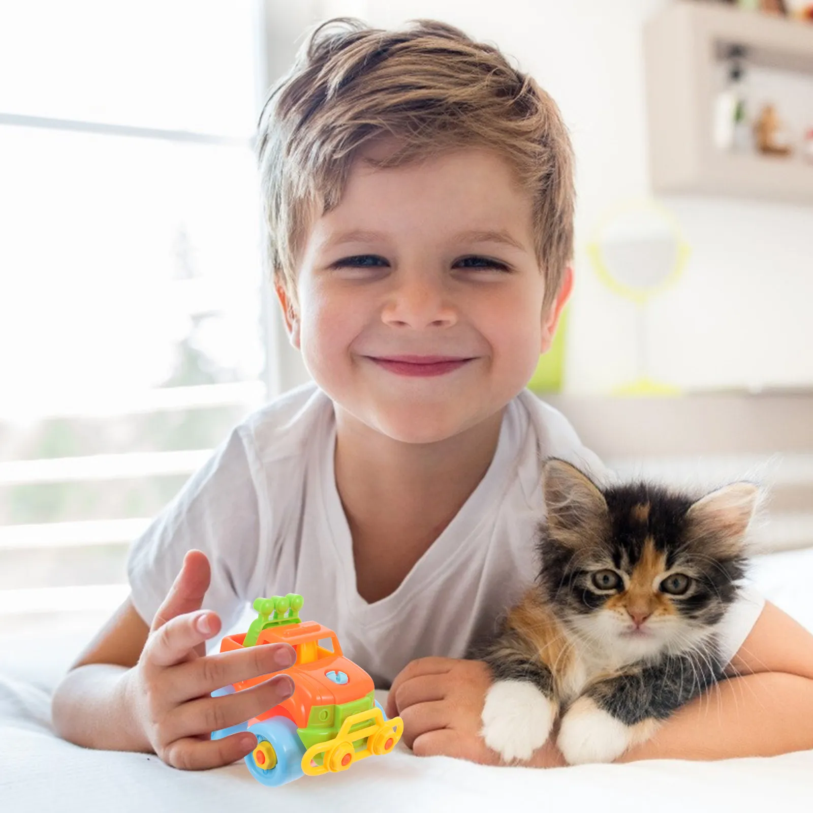 1세트 다채로운 분리형 자동차 장난감 강력한 충격 방지 소재 용 대형 부품 디자인 미취학 아동용