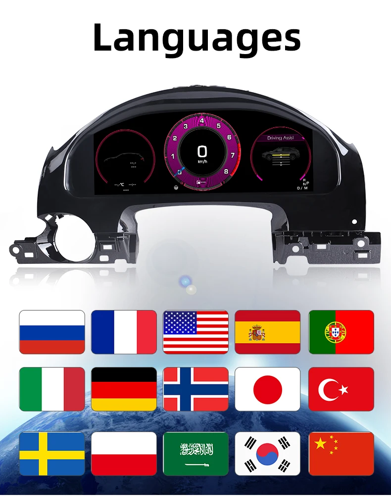 Digital Instrument Cluster For Porsche Cayenne 2011-2017 Speedometer,Dashboard,G