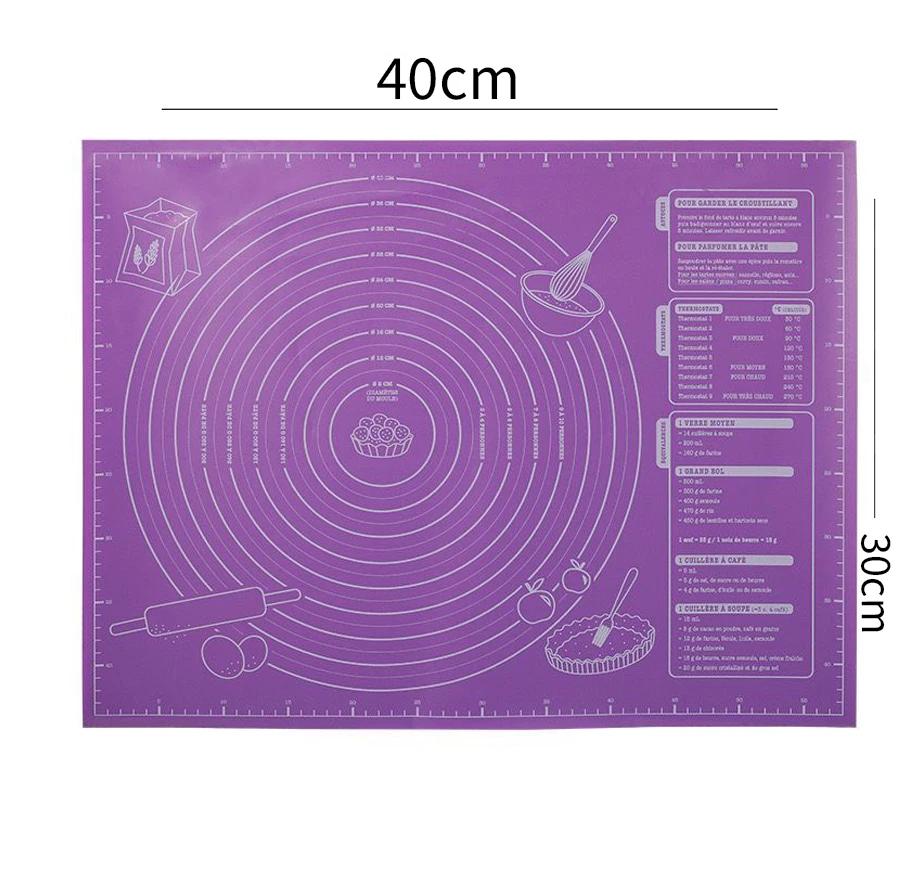 Silikon Pişirme Şekerleme Pedleri, Pis, Pizza, Bisküvi, Kolay Temizlenebilir, Yoğurma Paspasları, Silikon Pasta Pedleri, Kaymaz, Büyük Yapışmaz Musluk