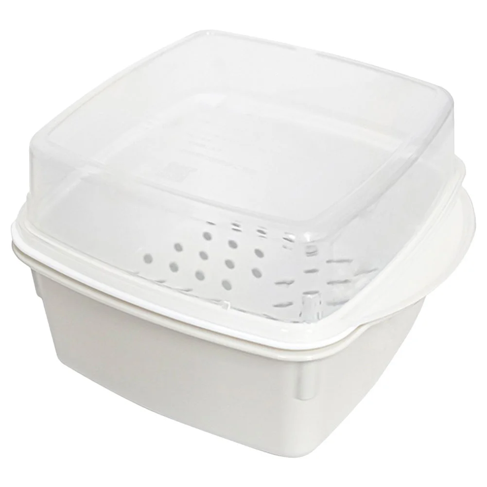 

Microwave Vegetable Steamer Box Double Layer Plastic Steamer Kitchen Steaming Case With Lid for Cooking Supply Daily Use