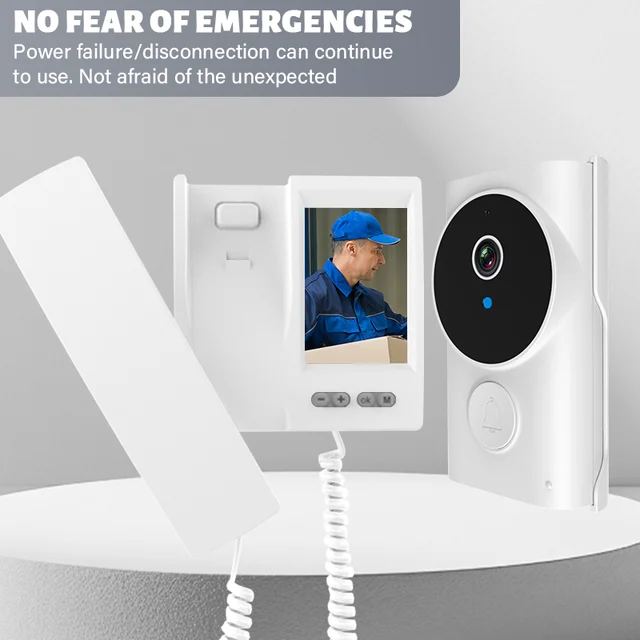 4.3Inch Large Screen Wireless Intercom Visual Doorbell Video Door Phone Peephole Viewer Door Camera 5