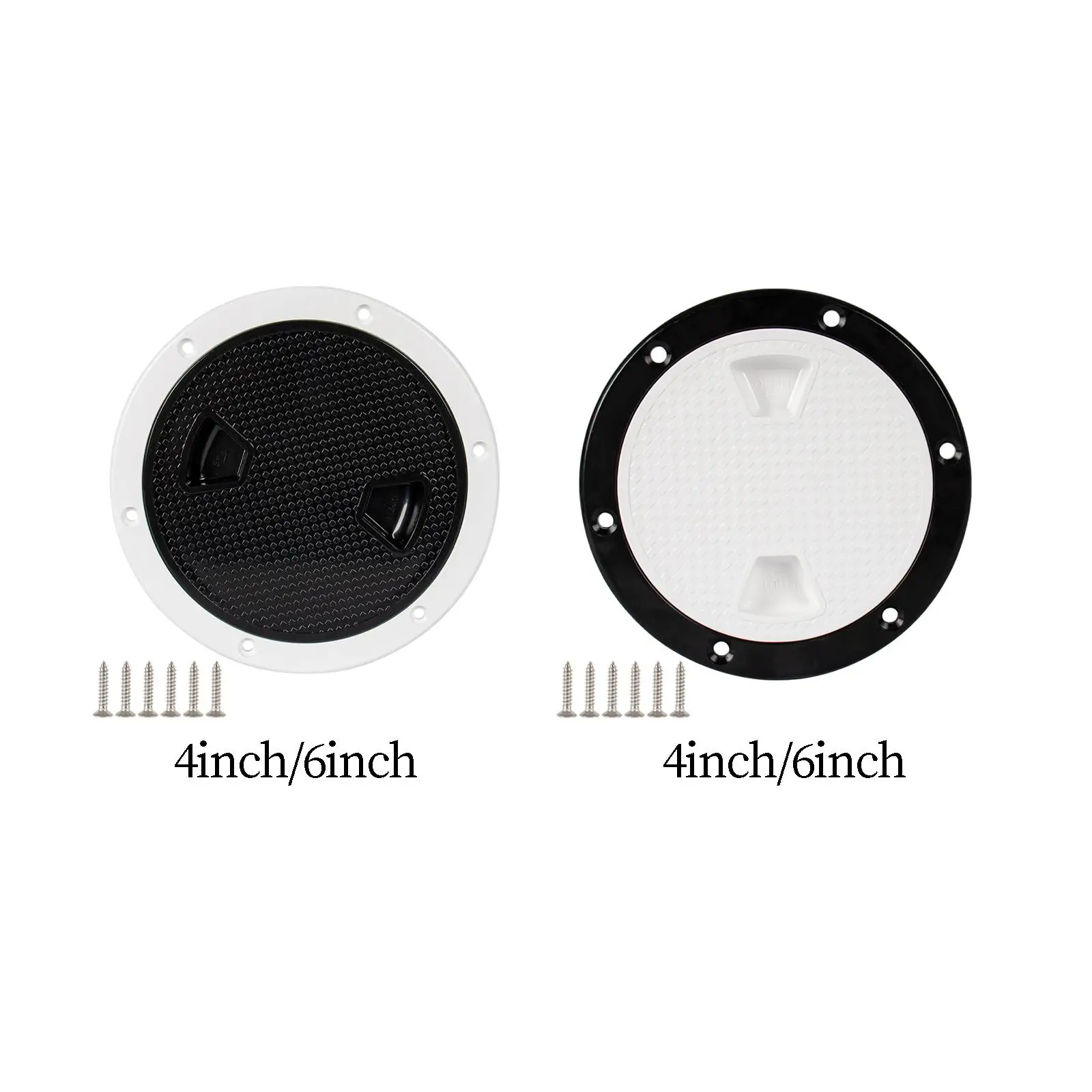 

Marine Inspection Hatch Deck Plate Detachable Cover Professional Anti Slip Surface Round Durable Replacements Waterproof Seal