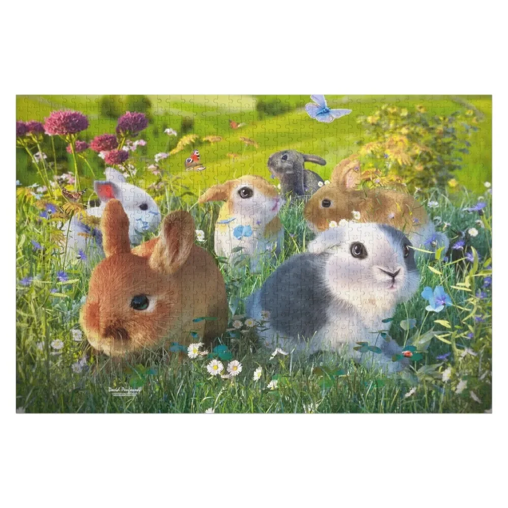

Bunnies Jigsaw Puzzle Customizable Gift Personalized For Kids Customs With Photo Puzzle