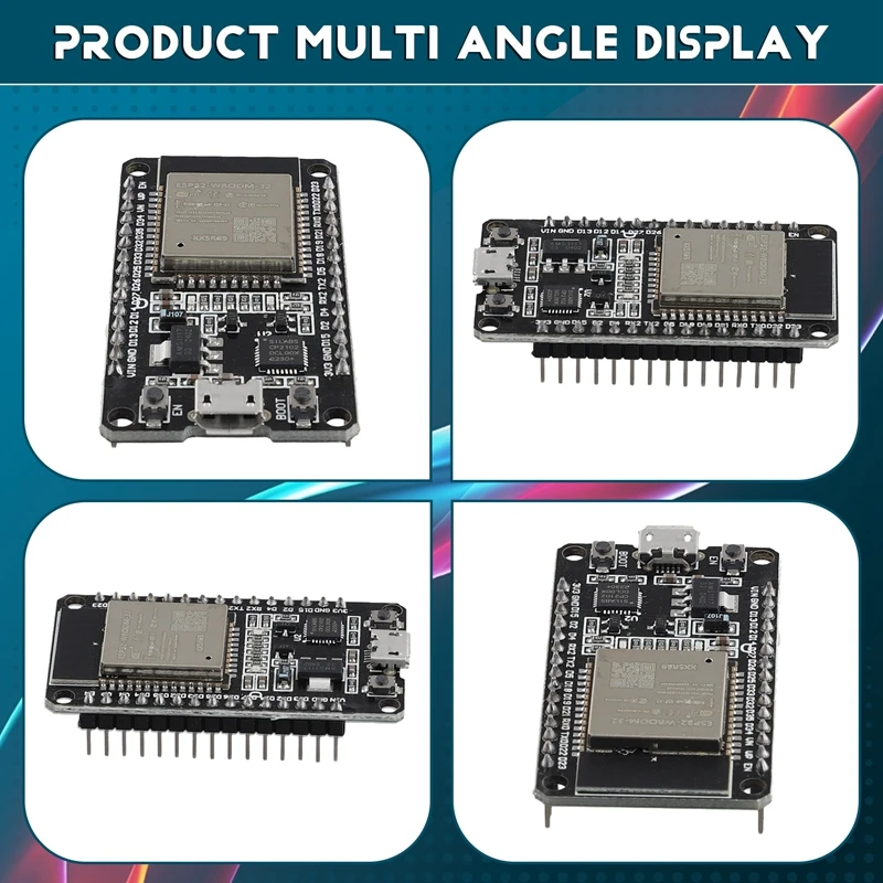 5 PCS ESP32 WROOM-32 Development Board Ultra-Low Power Consumption Dual Core Wireless Module