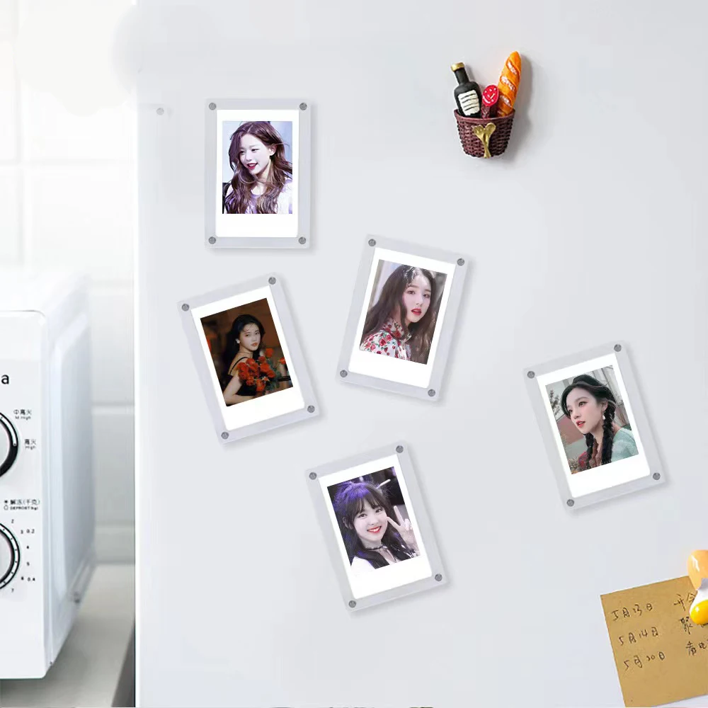 3-inch Photo Acrylic Magnetic Suction Frame magnet photo frames For Fujifilm Instax Mini 12 11 9 8 7s 25 50s EVO Camera Mini Film Photo Paper