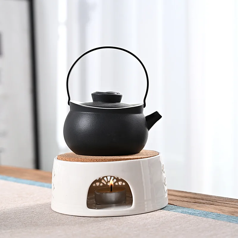 Ceramic Tea Warmer Stove Samovar Candle Camping Portable Japanese Tea Fire Stove Travel Catering Tea Heater