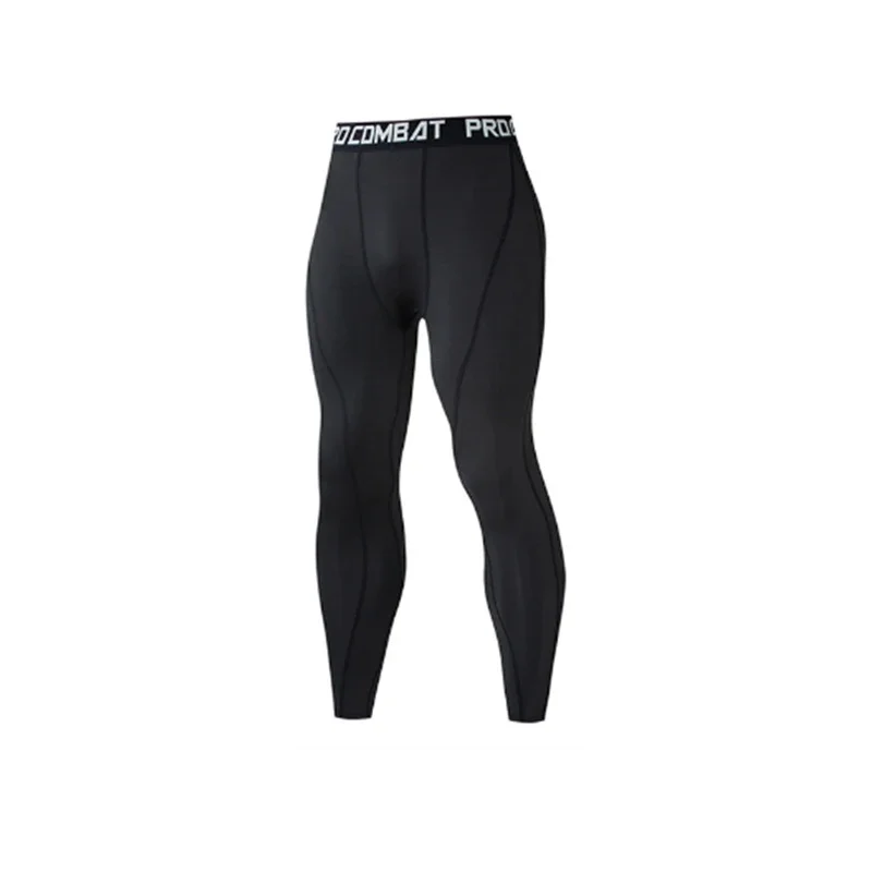 2025 New Men Tight Sports Pants Slim Pants Autumn And Winter Thermal Pants Plush High Stretch Quick Drying Compression Pants