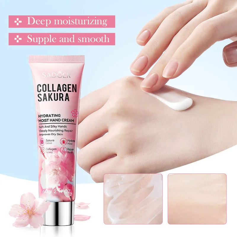 SADOER Sakura Hand Cream Hands Skin Whitening Moisturizing Hydrating Anti-aging Hands Beauty Skin Care Products