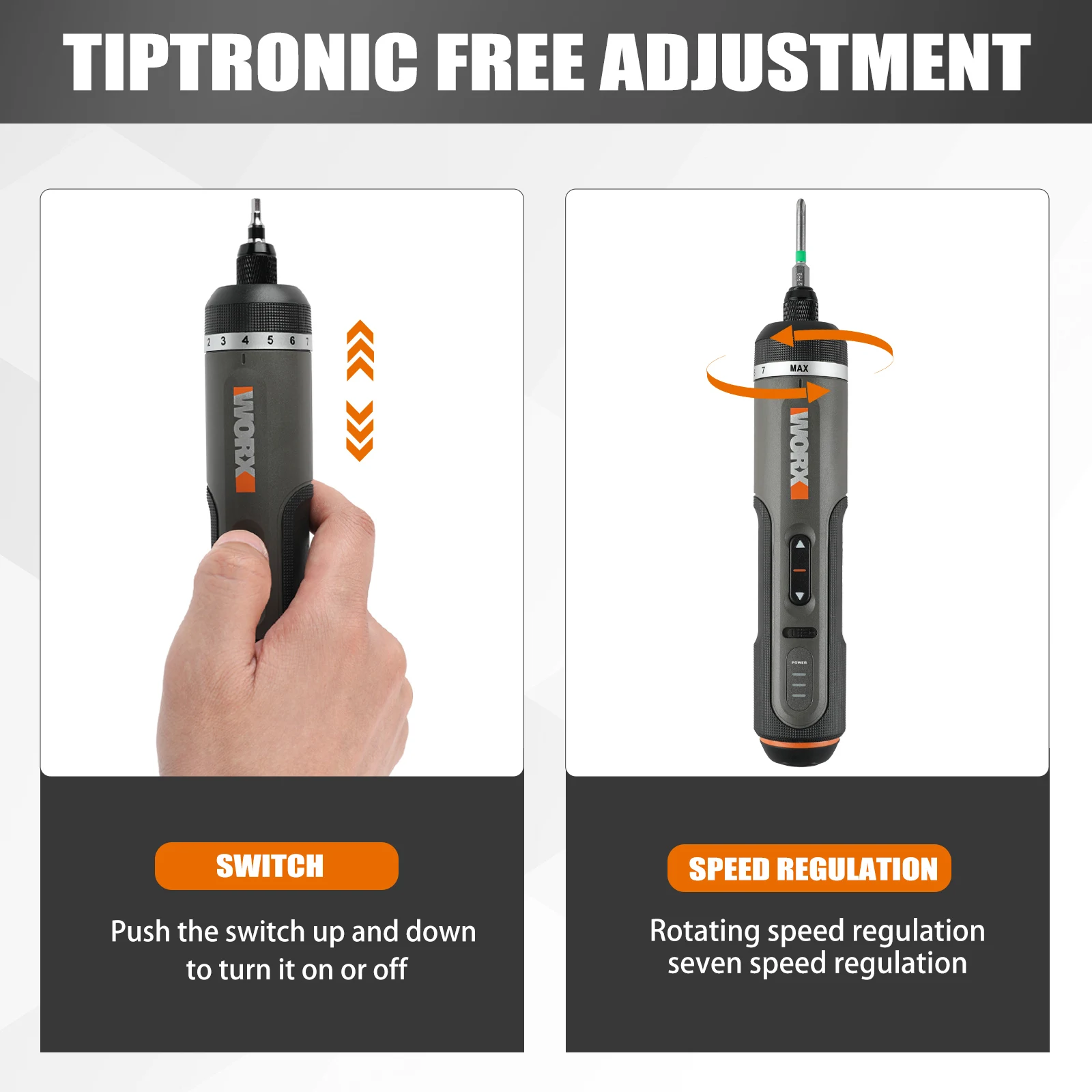 Worx 4V Electrical Screwdrivers Set WX242 Portable Smart Cordless Power Screw Driver Mini Electric Drill Home Repair Power Tool 4