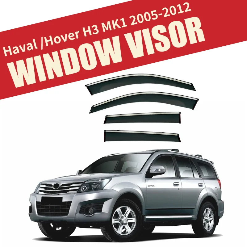 

For Haval Hover H3 H5 2005-2020 Plastic Window Visor Vent Shades Sun Rain Deflector Guard FOR Haval Hover H3 H5 2005-2020