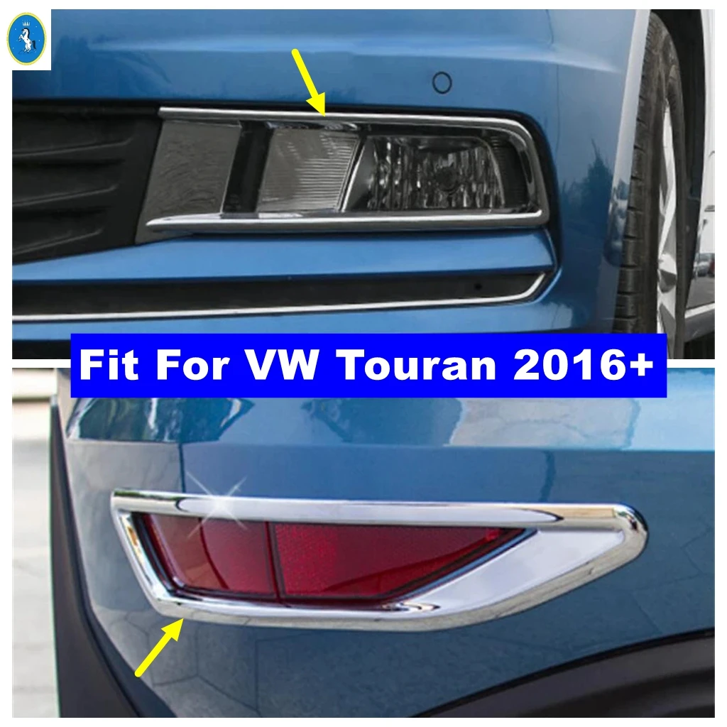 

Car Accessories Front Rear Bumper Fog Lights Lamps Decoration Cover Trim Fit For VW Touran 2016 - 2022 Shiny Exterior Protection