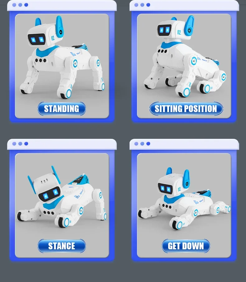 Electronic Robot Dog Toy with Light Sound and Spray Function