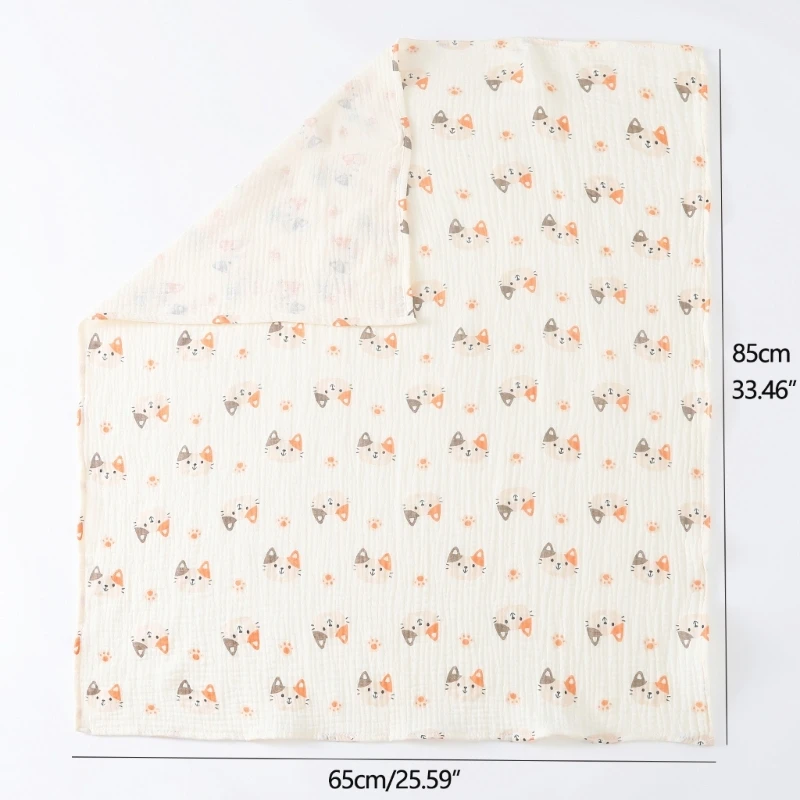 Cotton Muslin Swaddle Blanket Baby Blanket Floral Print Muslin Diaper Swaddle New Born Crinkle Fabric Stroller Cover