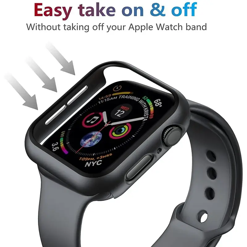 Tempered Glass+Cover For Apple Watch 11 10 9 8 7 46mm 42mm PC Bumper Screen Protector Case iWatch Series 7 6 5 4 SE3 44 40 45mm - Image 6